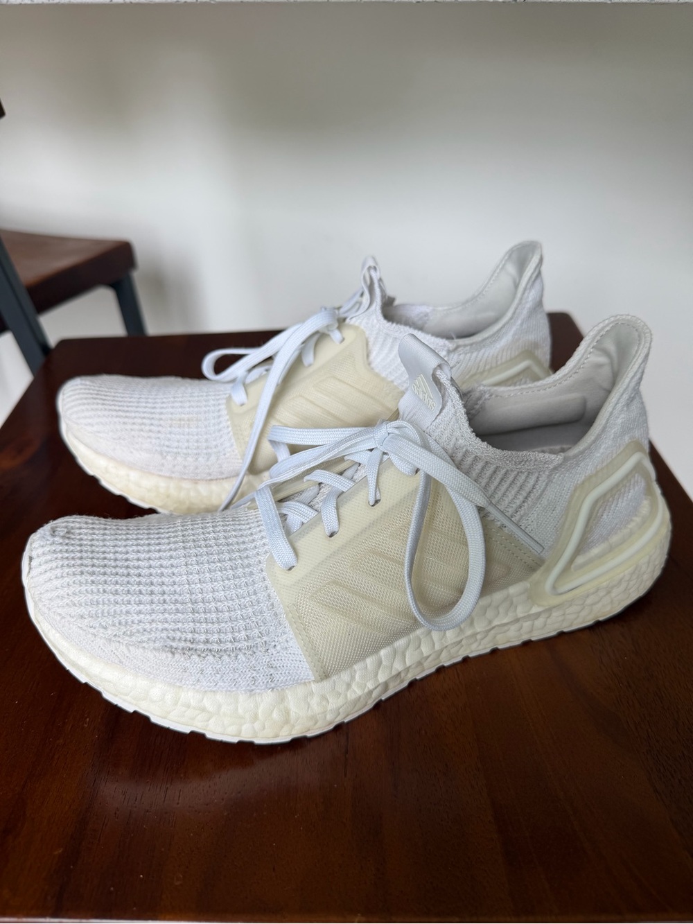 Adidas Ultraboost White/Cream Knit Running Sneakers